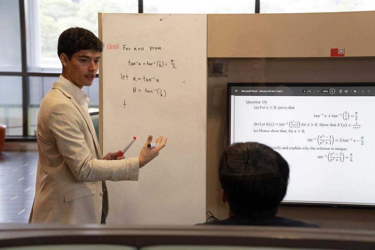 Tutor presenting an open-ended Maths challenge